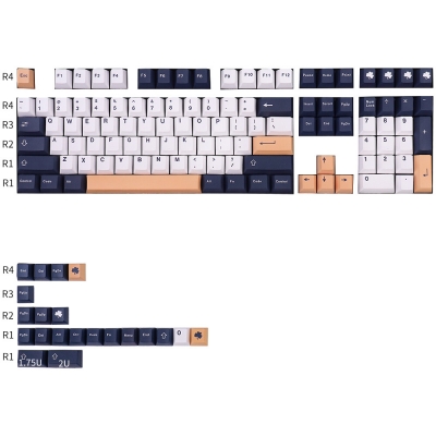 Rudy GMK 104+26 Full PBT Dye Sublimation Keycaps for Cherry MX Mechanical Gaming Keyboard 68 87 104 English / Japanese